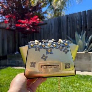 ZAC Zac Posen Gold Floral Embellished Bag